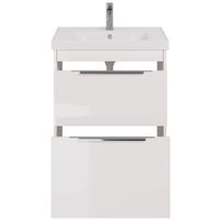 Тумба PRIME, 70 см, подвесная/напольная, 2 ящика, белый глянец арт-99.9301 — фото 6, Тумбы под раковину