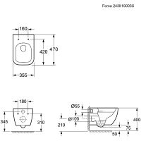 Унитаз Ambassador Forsa 243K19003S подвесной с сиденьем Микролифт — фото 9, Подвесные унитазы