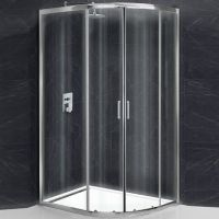 Душевой уголок BelBagno Uno 120х90 UNO-195-RH-2-120/90-C-Cr профиль Хром стекло прозрачное — фото 1, Асимметричные душевые уголки
