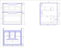Товар: Тумба Q, 55 см, подвесная, 2 ящика, белый глянец арт-99.0007 - фото 7 Тумба Q, 55 см, подвесная, 2 ящика, белый глянец арт-99.0007 — фото 7, Тумбы под раковину