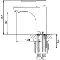 Смеситель для раковины Melodia della vita Jive MDV35420 Хром — фото 2, Смесители для раковины