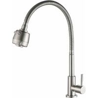 Кран для одного типа воды Haiba HB4181 Нержавеющая сталь — фото 1, Краны