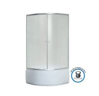 Душевой уголок Niagara Eco NG-006-14 (90х90х195) высокий поддон(39см),стекло матовое,2 места — фото 1, Душевые уголки четверть круга