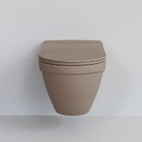 Товар: Унитаз Ambassador Nord 133T20501 подвесной Темно-бежевый матовый без сиденья - фото 3 Унитаз Ambassador Nord 133T20501 подвесной Темно-бежевый матовый без сиденья — фото 3, Подвесные унитазы