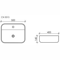 Товар: Раковина Ceramicanova Element 50 CN5015 Белая - фото 15 Раковина Ceramicanova Element 50 CN5015 Белая — фото 15, Раковины накладные