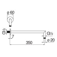 Товар: Кронштейн для верхнего душа Nobili AD138/44BM Черный матовый - фото 2 Кронштейн для верхнего душа Nobili AD138/44BM Черный матовый — фото 2, Комплектующие для душевого оборудования