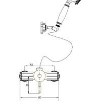 Смеситель для душа Bronze de Luxe Windsor 10123 Бронза — фото 5, Смеситель для душа