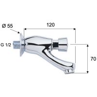 Товар: Кран для одного типа воды Remer Tempor Хром арт-TE225 - фото 2 Кран для одного типа воды Remer Tempor Хром арт-TE225 — фото 2, Краны