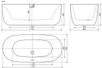 Товар: Акриловая ванна Sancos Space 170x80 FB13 без гидромассажа - фото 7 Акриловая ванна Sancos Space 170x80 FB13 без гидромассажа — фото 7, Ванны