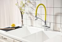 Смеситель для кухни Lemark Comfort LM3070C-Yellow Хром Желтый — фото 3, Смесители для кухни