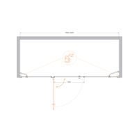 Душевая дверь CEZARES VERONA-W-B-13-60+60/60-P-Cr-L — фото 2, Распашные душевые двери