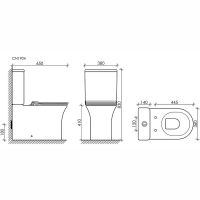 Унитаз компакт Ceramicanova Star CN1904-B без бачка с сиденьем Микролифт — фото 21, Напольные унитазы