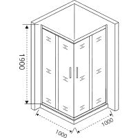 Товар: Душевой уголок Good Door Cofe CR-100-C-CH 100x100 КФ00027 профиль Хром стекло прозрачное - фото 2 Душевой уголок Good Door Cofe CR-100-C-CH 100x100 КФ00027 профиль Хром стекло прозрачное — фото 2, Душевые уголки