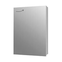 Шкаф зеркальный ALMI, 50 см, 1 дверца, 2 стеклянные полки, белый — фото 1, Шкафы для ванной