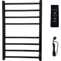 Электрический полотенцесушитель Маргроид Вид 81-10 профильный 800x500 8110-8050-1081-9005R правый Че — фото 1, Электрические полотенцесушители