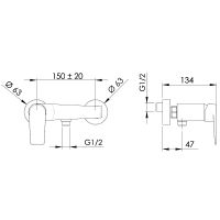 Товар: Смеситель для душа Remer Dream Хром арт-D33 - фото 2 Смеситель для душа Remer Dream Хром арт-D33 — фото 2, Смеситель для душа
