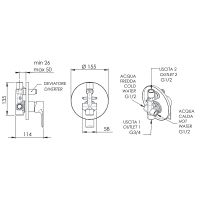 Смеситель для душа Remer Energy EY09 Хром — фото 2, Смеситель для душа