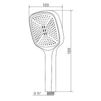 Ручной душ Melodia della vita Standard MKP26118 Хром — фото 2, Лейки для душа