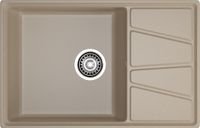 GRANFEST Мойка VERTEX 780L 1-чаша+крыл 780*500мм песочный арт.GF- — фото 2, Кухонные мойки