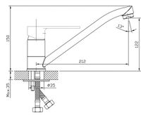 Смеситель для кухни ESKO Belgrade BD 05 Хром — фото 3, Смесители для кухни