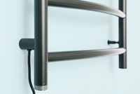 Электрический полотенцесушитель Сунержа Галант 4.0 1200x500 L 31-0830-1250 Черный матовый — фото 4, Электрические полотенцесушители