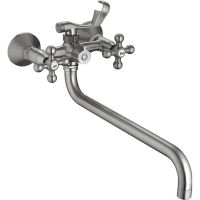 Смеситель для ванны Haiba HB2619-5 универсальный Сатин — фото 1, Смеситель для ванны