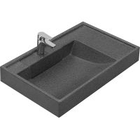 Раковина Aquaton Рейн 80 L 1A72113KRW210 на стиральную машину Графит — фото 1, Раковины на стиральную машину