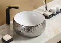 Товар: Раковина CeramaLux 40 С1062 Серебряная - фото 2 Раковина CeramaLux 40 С1062 Серебряная — фото 2, Раковины накладные