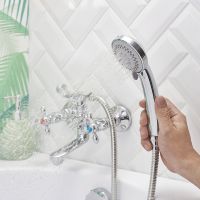 Смеситель для ванны Ростовская Мануфактура Сантехники Boou BA5318-2-B702 Хром — фото 6, Для душа и ванны