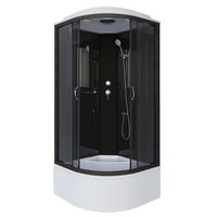 Душевая кабина Niagara Classic NG-6508-14 (90х90х215) высокий поддон(40см),черный,стекло тонированно — фото 1, Душевые кабины