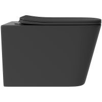 Унитаз Aqueduto Macio Plus MACT0240 подвесной Черный матовый с сиденьем Микролифт — фото 3, Подвесные унитазы