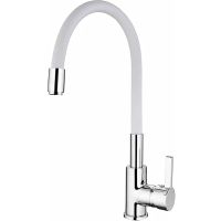 Смеситель для кухни ESKO Coral CL 519 W Хром Белый — фото 1, Смесители для кухни