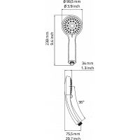 Ручной душ Ridder Caracas 91130 Хром — фото 2, Лейки для душа