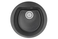 Granula-5101, ЧЁРНЫЙ, кухонная мойка, кварц — фото 1, Кухонные мойки