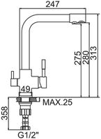 Смеситель для кухни Accoona A5179AT-4 Графит — фото 4, Смесители для кухни