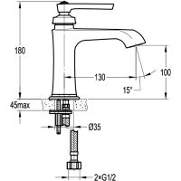 Смеситель для раковины Swedbe Terracotta 2500 Терракота — фото 5, Смесители для раковины