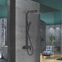 Душевая система Rose R10H Черная матовая арт-R1036H — фото 3, Душевые стойки