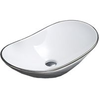 Раковина CeramaLux 61 7811ASW Серебряная — фото 1, Раковины накладные