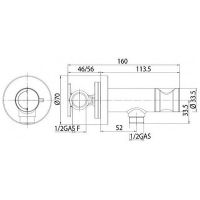 Гигиенический душ со смесителем Bossini Paloma Brass E37005B.021 Золото — фото 2, Гигиенические души