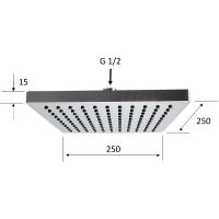 Верхний душ Remer 356SD25X Хром — фото 2, Верхние души