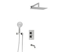 A171519 Thermo Встраиваемый комплект для ванны с верхней душевой насадкой, лейкой и изливом — фото 1, Встраиваемые душевые комплекты