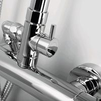 A13302 Thermo Душевой комплект с термостатическим смесителем — фото 5, Душевые стойки