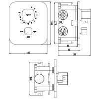Товар: Смеситель для душа Swedbe Platta 9031 с термостатом Хром - фото 2 Смеситель для душа Swedbe Platta 9031 с термостатом Хром — фото 2, Смеситель для душа