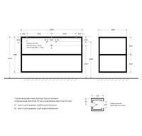 Металлический двухъярусный сварной каркас под раковину CEZARES CADRO-100/46/58-2C-SO-MET-ST — фото 2, Комплектующие для туалета