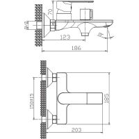 Товар: Смеситель для ванны Haiba HB60505-3 Оружейная сталь - фото 2 Смеситель для ванны Haiba HB60505-3 Оружейная сталь — фото 2, Для душа и ванны