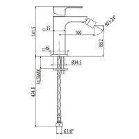 Смеситель для биде Gattoni Kubik 2564/25NO Черный матовый — фото 2, Смесители для биде