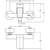Смеситель для душа Swedbe Iris 2220 Хром — фото 2, Смеситель для душа