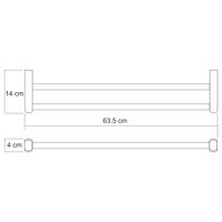 Berkel K-6840 Держатель полотенец двойной — фото 5, Полотенцедержатели