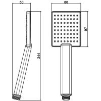 Ручной душ Swedbe Hermes 5123B Черный матовый — фото 3, Лейки для душа