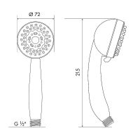 Ручной душ Melodia della vita Prime Хром арт-MKP20574P — фото 5, Лейки для душа